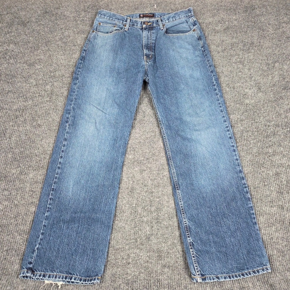 Polo Jeans Co Ralph Lauren Woodrow Mens Blue Straight Leg Denim Jeans 34x32